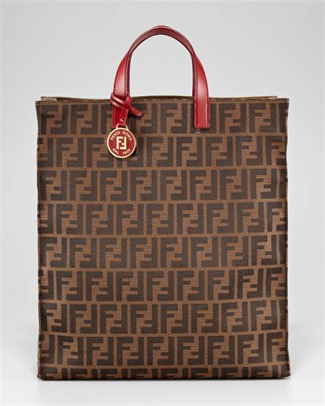 fendi zucca briefcase|Fendi zucca shopper tote.